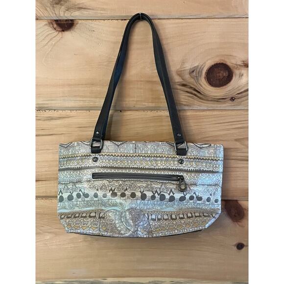 Sakroots women's elephant geometric print purse hand bag. - Picture 3 of 8